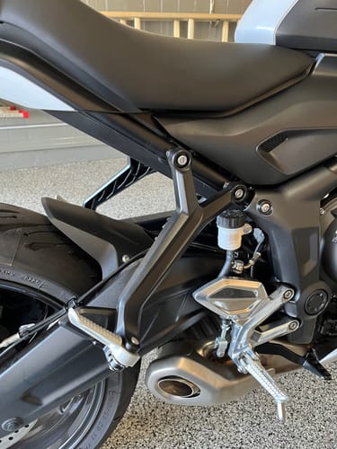 Customer photo review of Triumph Trident 660 Pillion Delete Block Off Kit