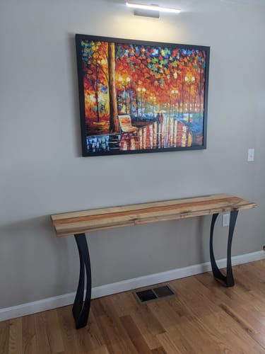 Customer photo review of Console Table Legs 211 Cleo 28H Unique Design