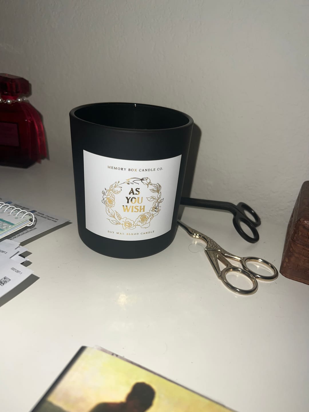 Customer photo review of AS YOU WISH 10 oz. Candle (limited edition)