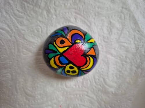 Customer photo review of Starterspakket Happy Stones + App om ze te volgen | Alles-in-1 | Stenen schilderen