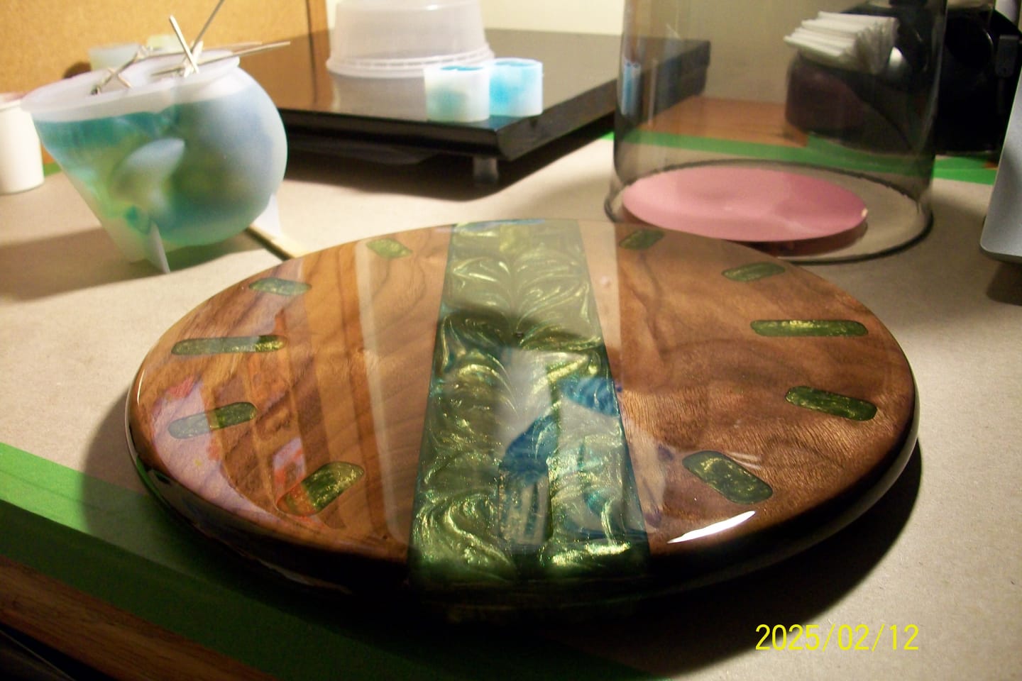Customer photo review of 10x1" Round Silicone Mold For Epoxy Resin - 10" Circle Mold