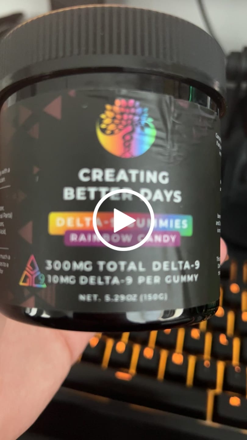 Customer video review of Rainbow Candy Delta 9 Gummies 300 MG
