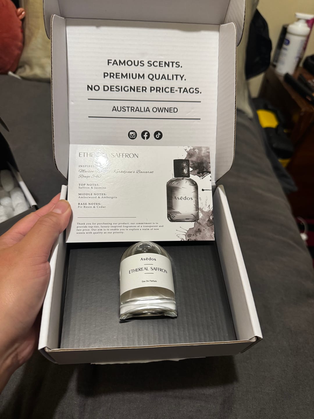 Customer photo review of ETHEREAL SAFFRON EAU DE PARFUM