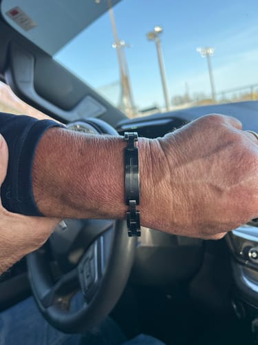 Customer photo review of Lord's Prayer Bracelet (Size M-L or L-XL): Helps Pair Veterans With A Service Dog Or Shelter Dog