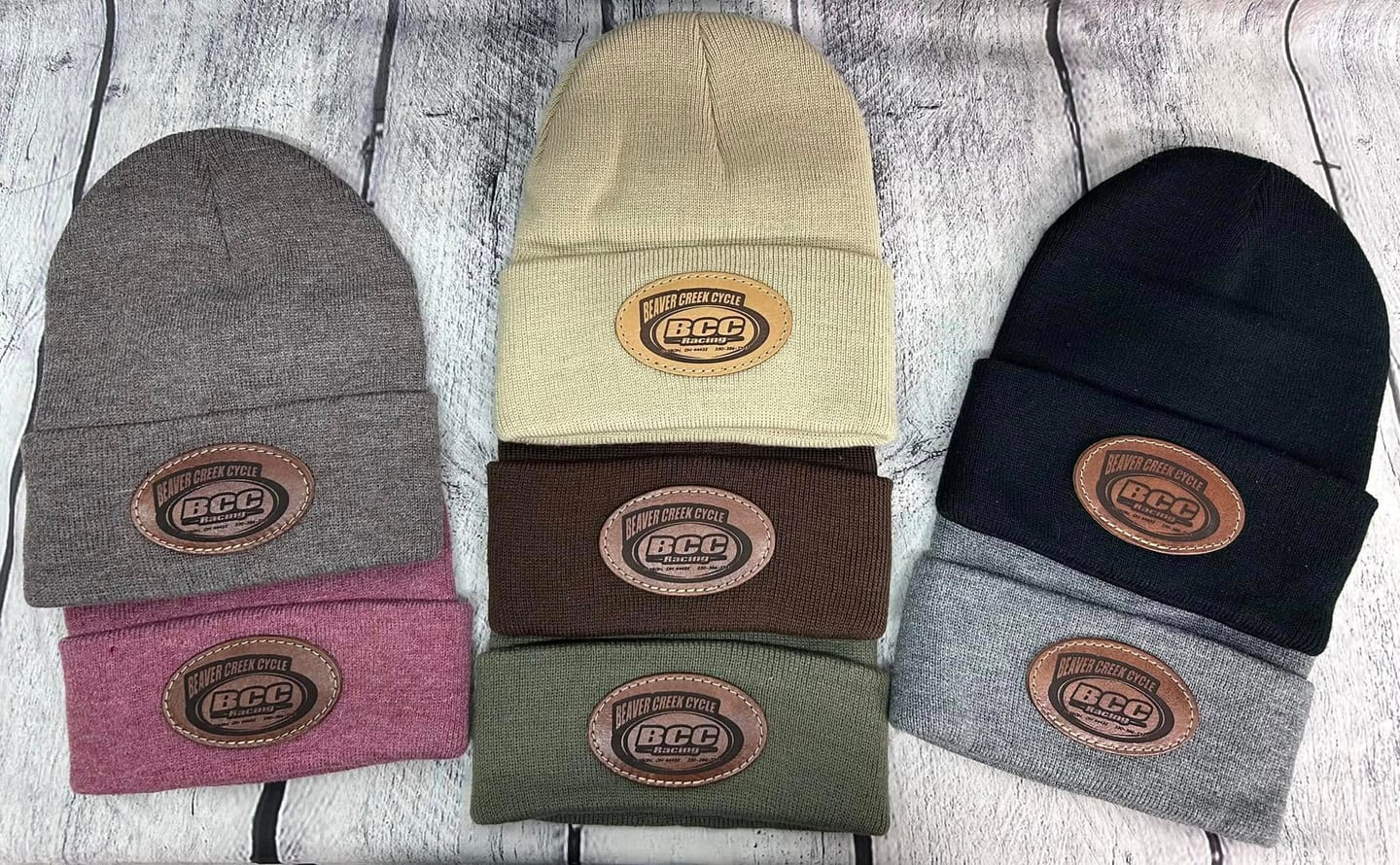 Customer photo review of Custom Leather Patch Beanie