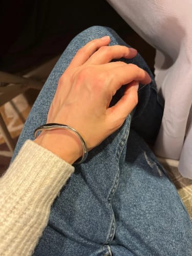 Customer photo review of Tiffany Gold Bangle