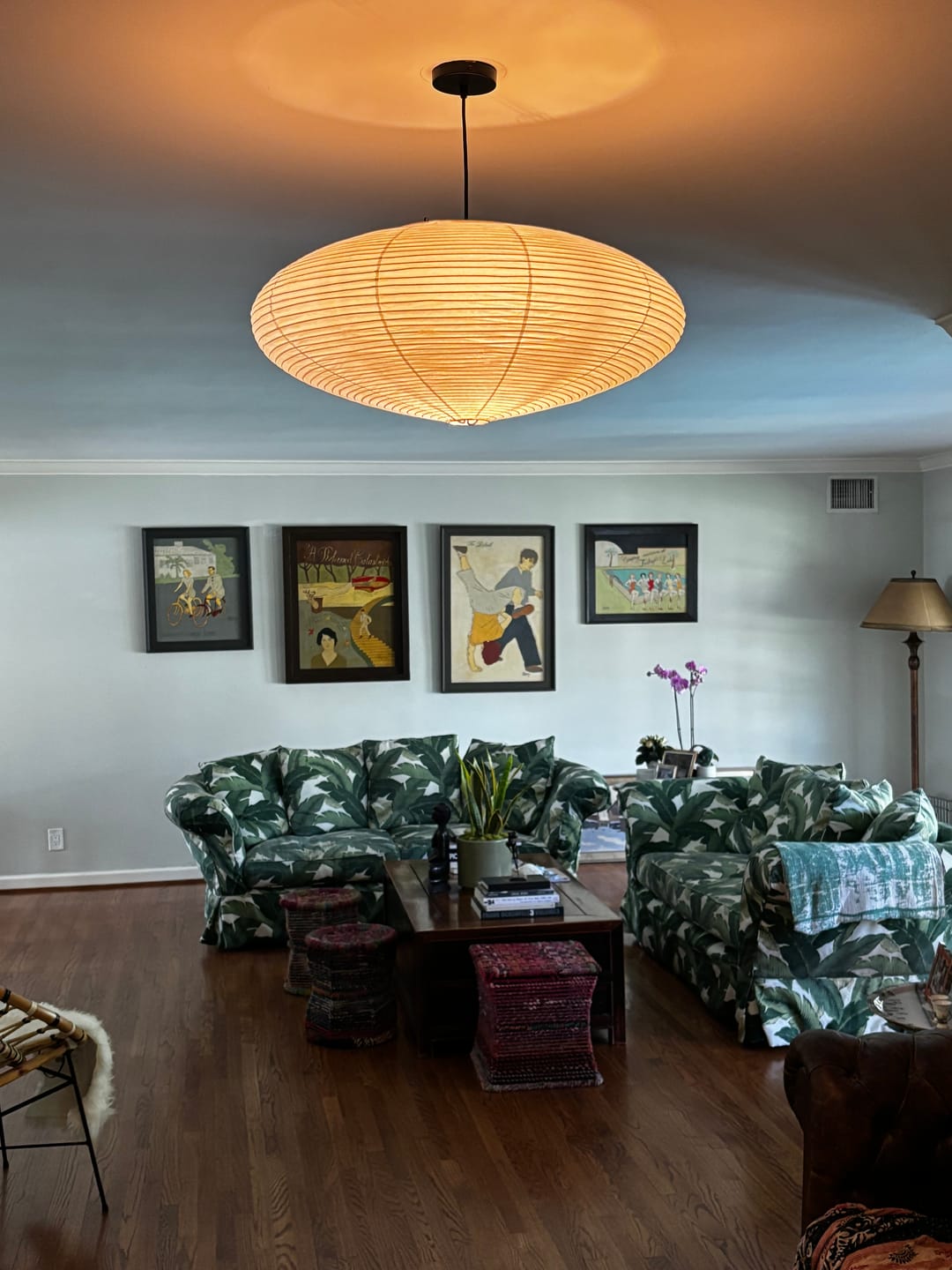 Customer photo review of Ellipse Washi Paper Pendant Lampshade