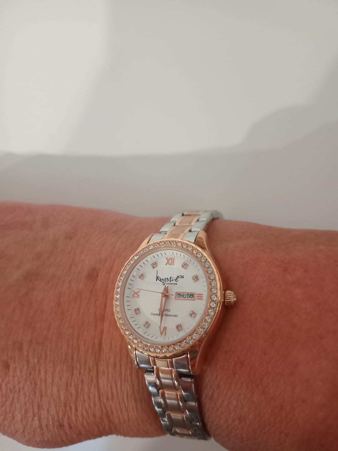 Customer photo review of Lustrous Dual Tone Watch Embellished With SWAROVSKI® Crystals