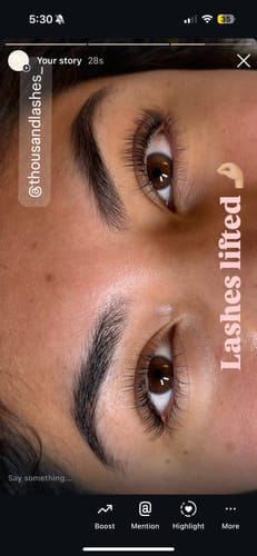Customer photo review of 6-WEEK LASH LIFT ONLINE COURSE