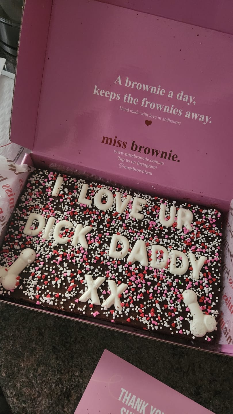 Customer photo review of Custom D!ck Brownie