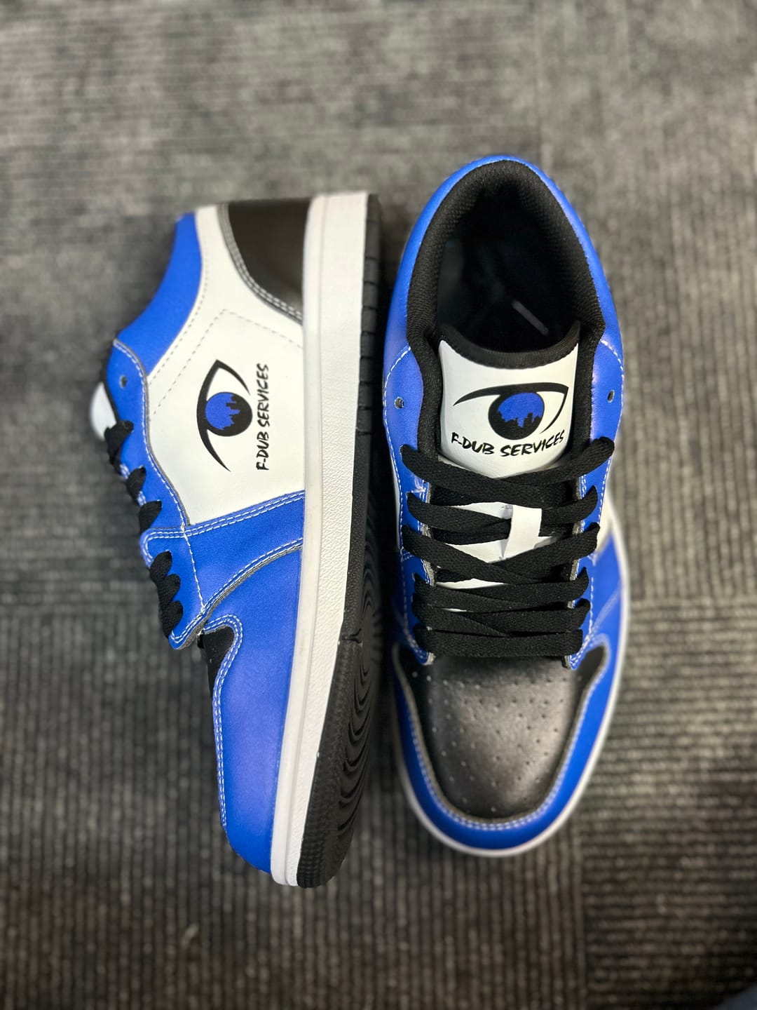 Customer photo review of Custom Company Promo Gifts, custom business gifts Personalized Sneakers, Custom Sneakers, Put name or business name on it, AJ1-C03200