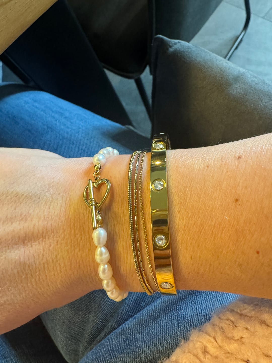 Customer photo review of Pearl Heart Armband | Süßwasserperlen