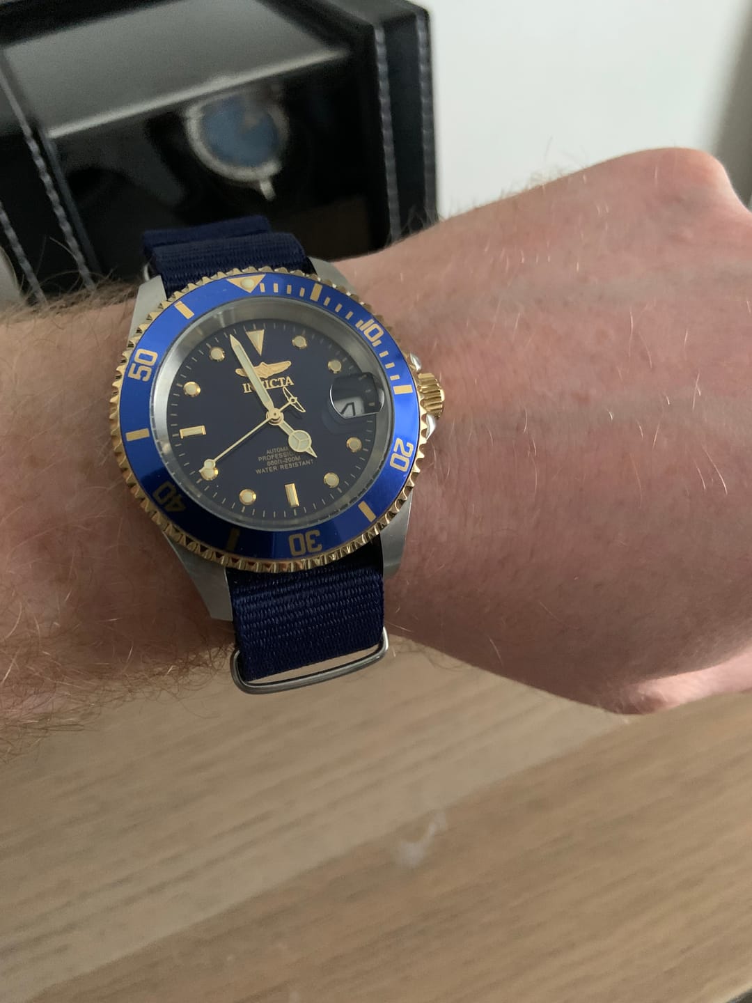 Customer photo review of Classic Military Style Strap - Deep Blue