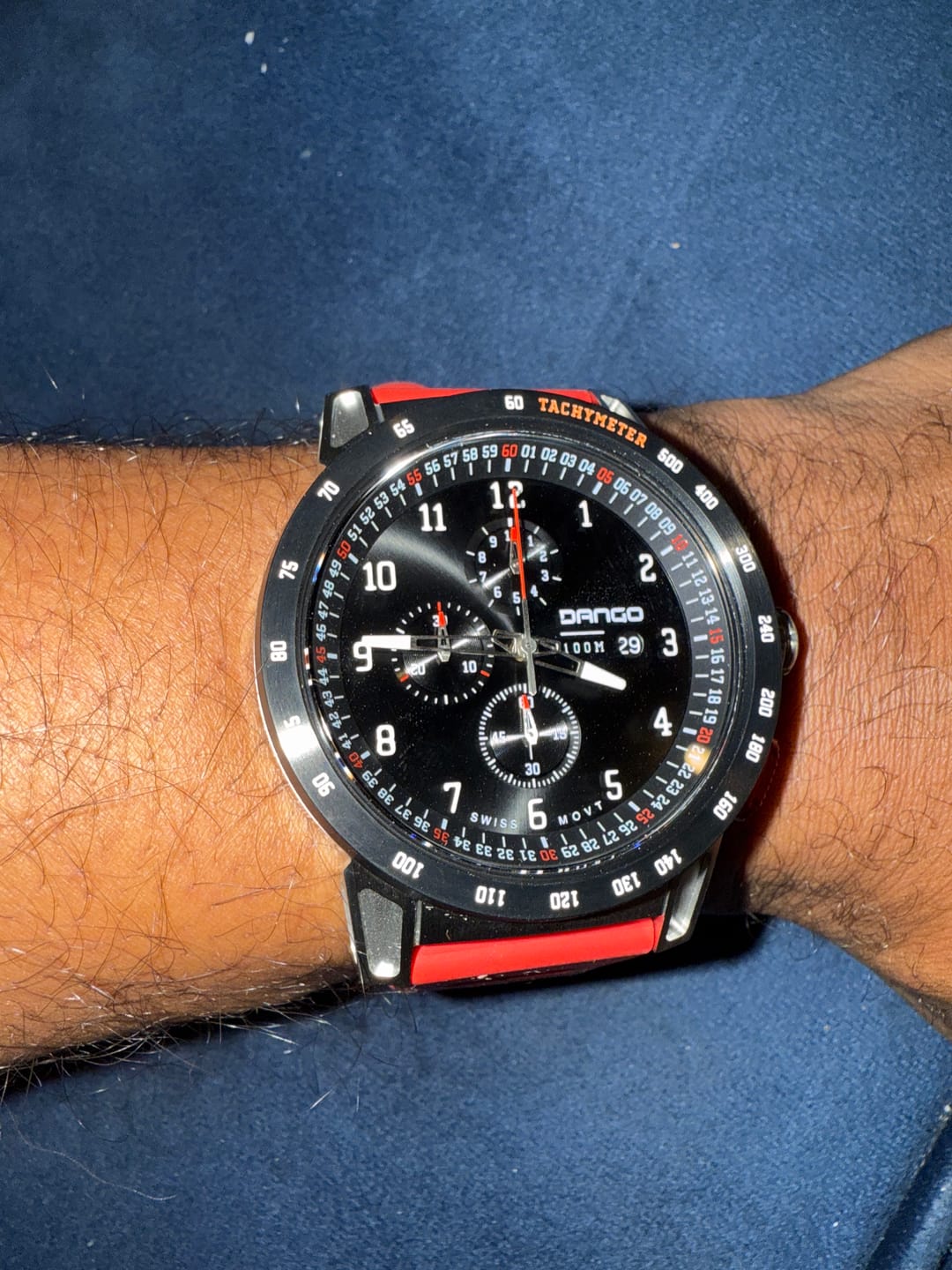 Customer photo review of CR-01 - CHRONO WATCH WITH ITALIAN LEATHER STRAP - JET BLACK