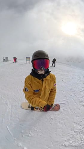 Customer photo review of Men's Pink Breathable Multi-Pocket Loose-Fit One-Piece Snow Suits