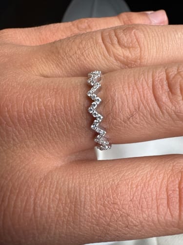 Customer photo review of UPS AND DOWNS RING 925. - WHITE GOLD