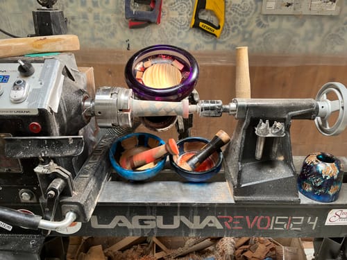 Customer photo review of 6x2x2" Knife Handle Block Silicone Mold For Epoxy Resin - 6" Square Column Mold