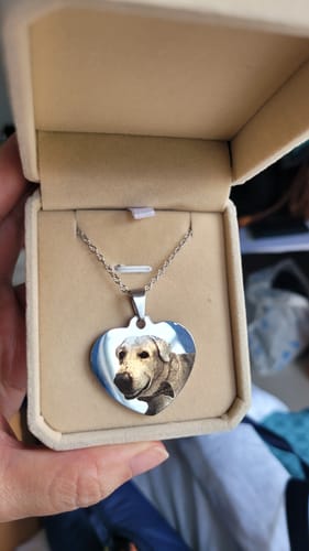 Customer photo review of Printave™ Personalized Heart Necklace