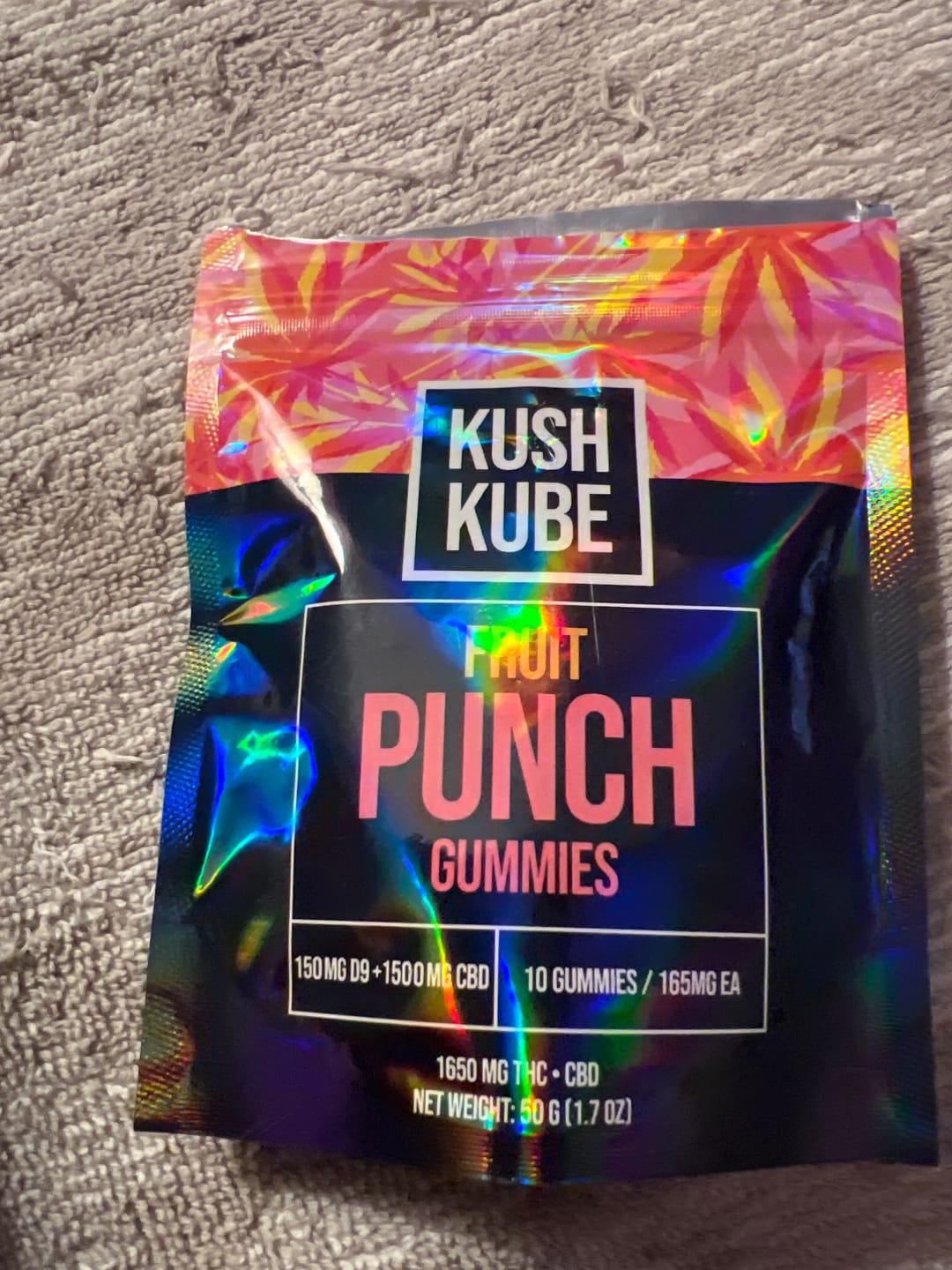 Customer photo review of Fruit Punch Kush Kube - 15mg THC