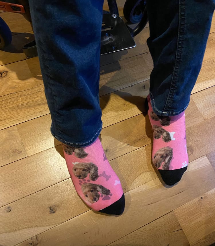 Customer photo review of Jouw foto - Gepersonaliseerde sokken
