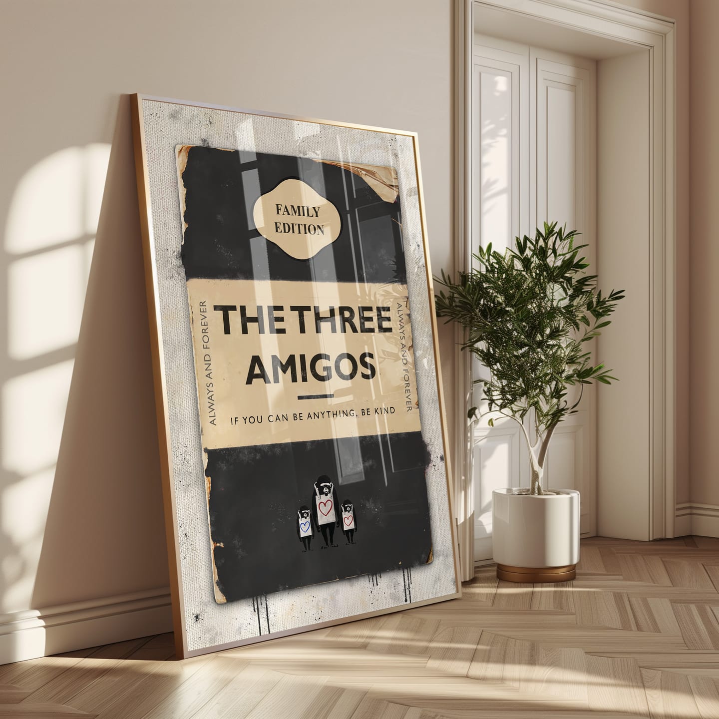 Customer photo review of Personalised Book Cover Art Print (Family Edition) New Colours!