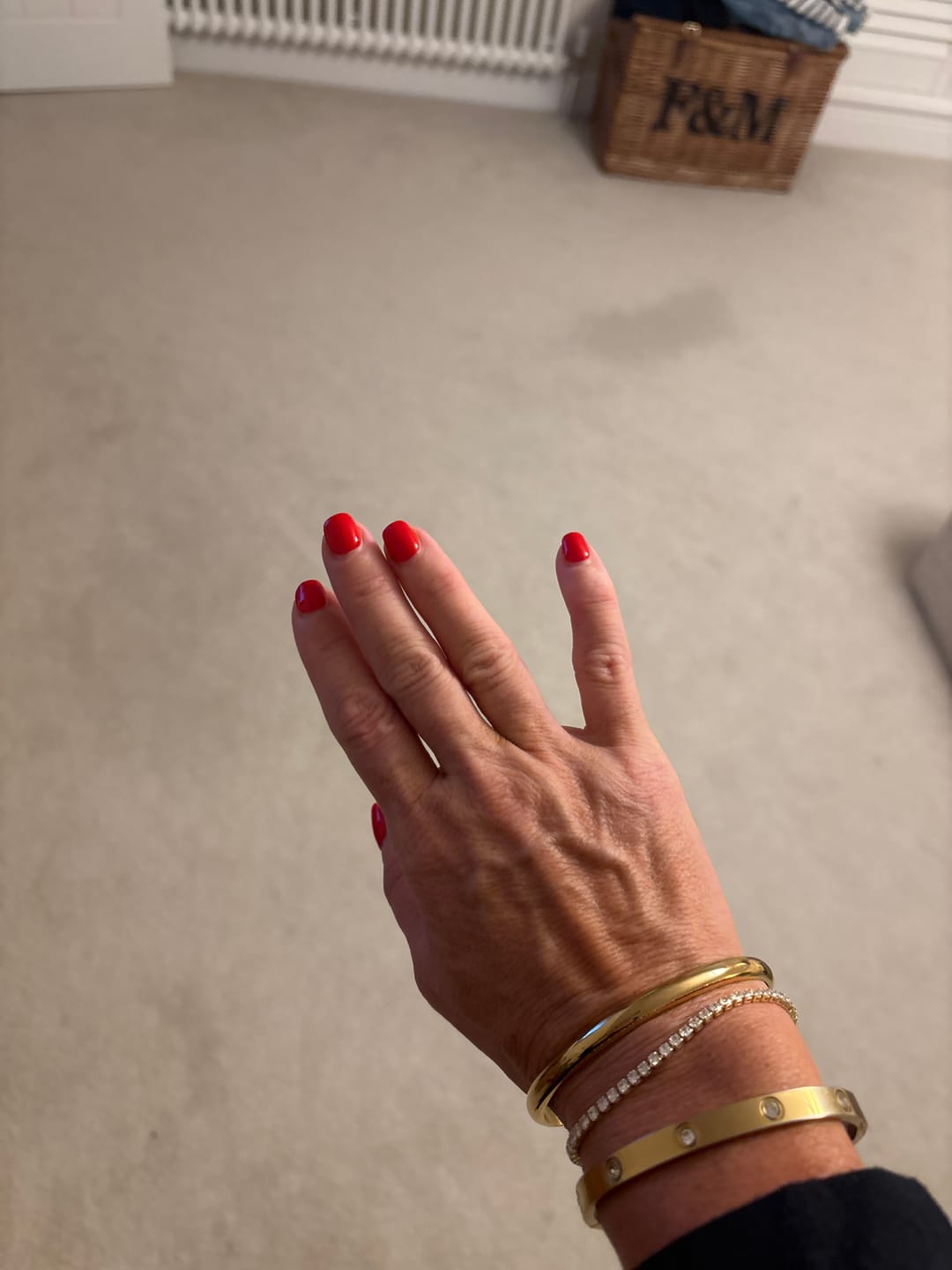 Customer photo review of Classic Chunky Gold Bangle