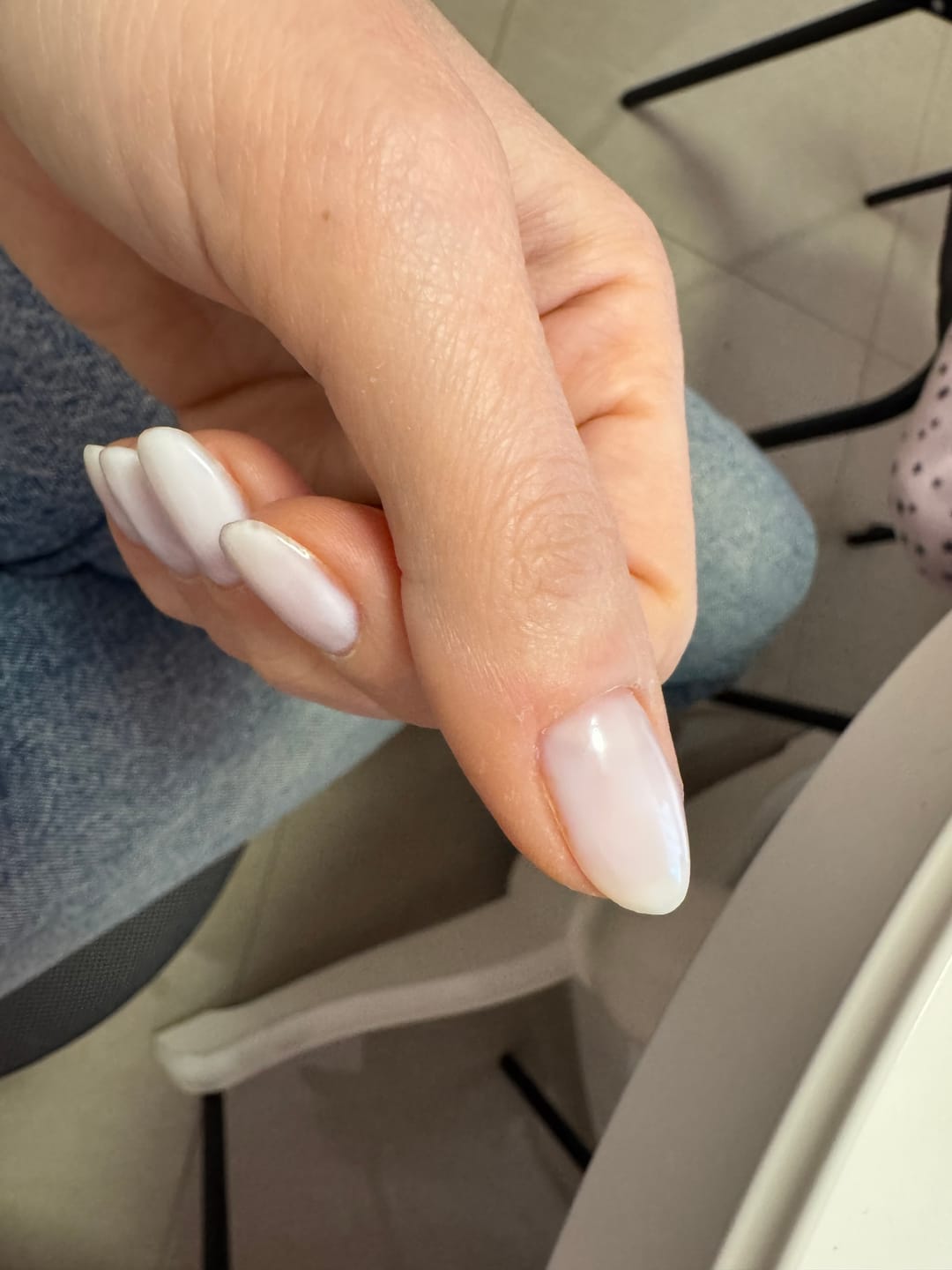 Customer photo review of Top Coat no Wipe - Milky White "Didier Lab", 10 ml