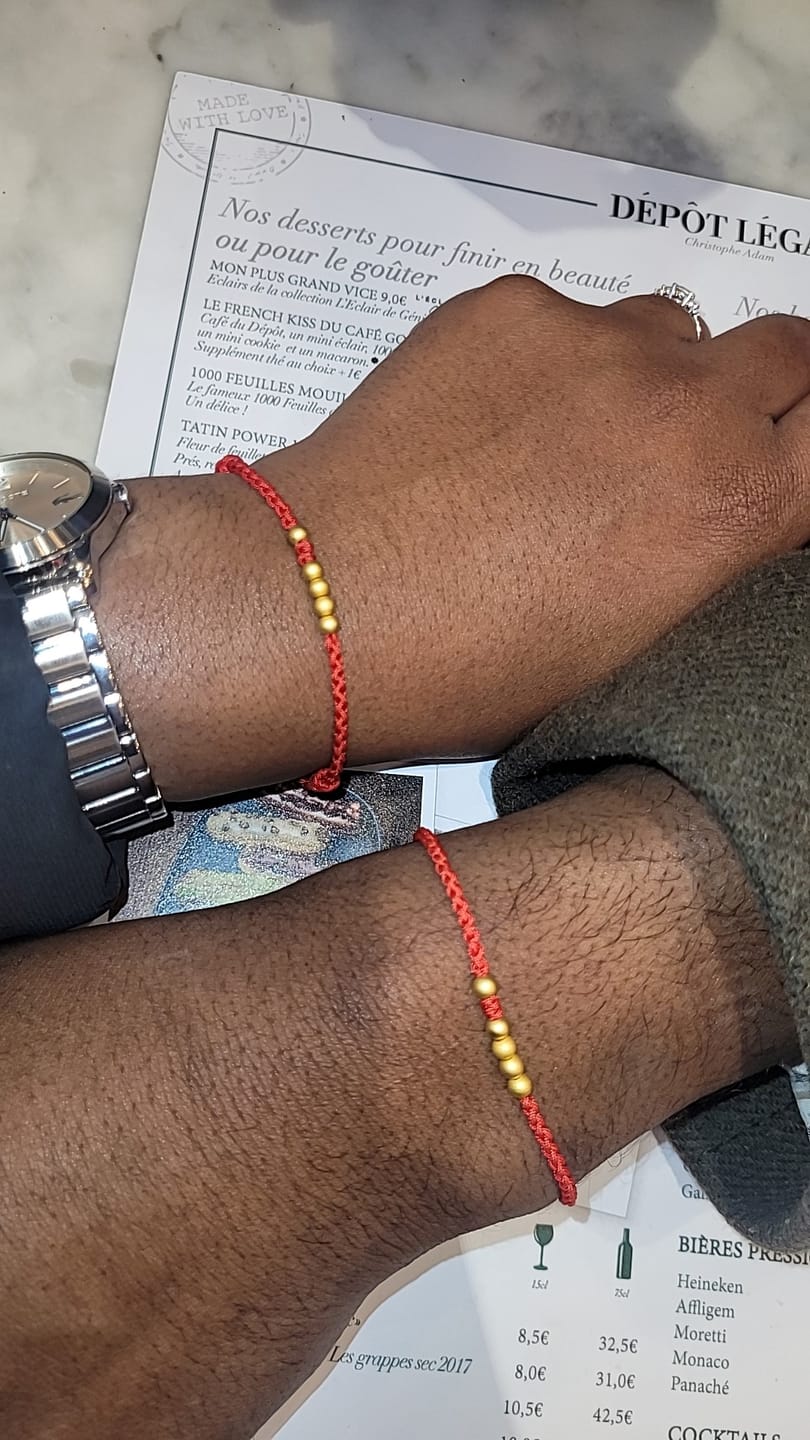 Customer photo review of Bracelet Couple Fil Rouge