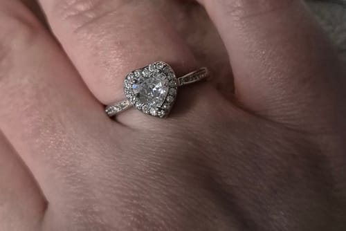 Customer photo review of Forever In My Heart Urn Ring