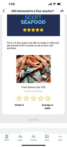 Customer photo review of Fresh Salmon Cuts 1KG