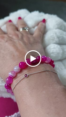 Customer video review of »Emotionale Heilung« Armband aus echten Achat-Steinen