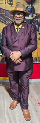 Customer photo review of Barry Wang Black TIe Green Yellow Paisley Silk Tie Handkerchief Cufflinks Set