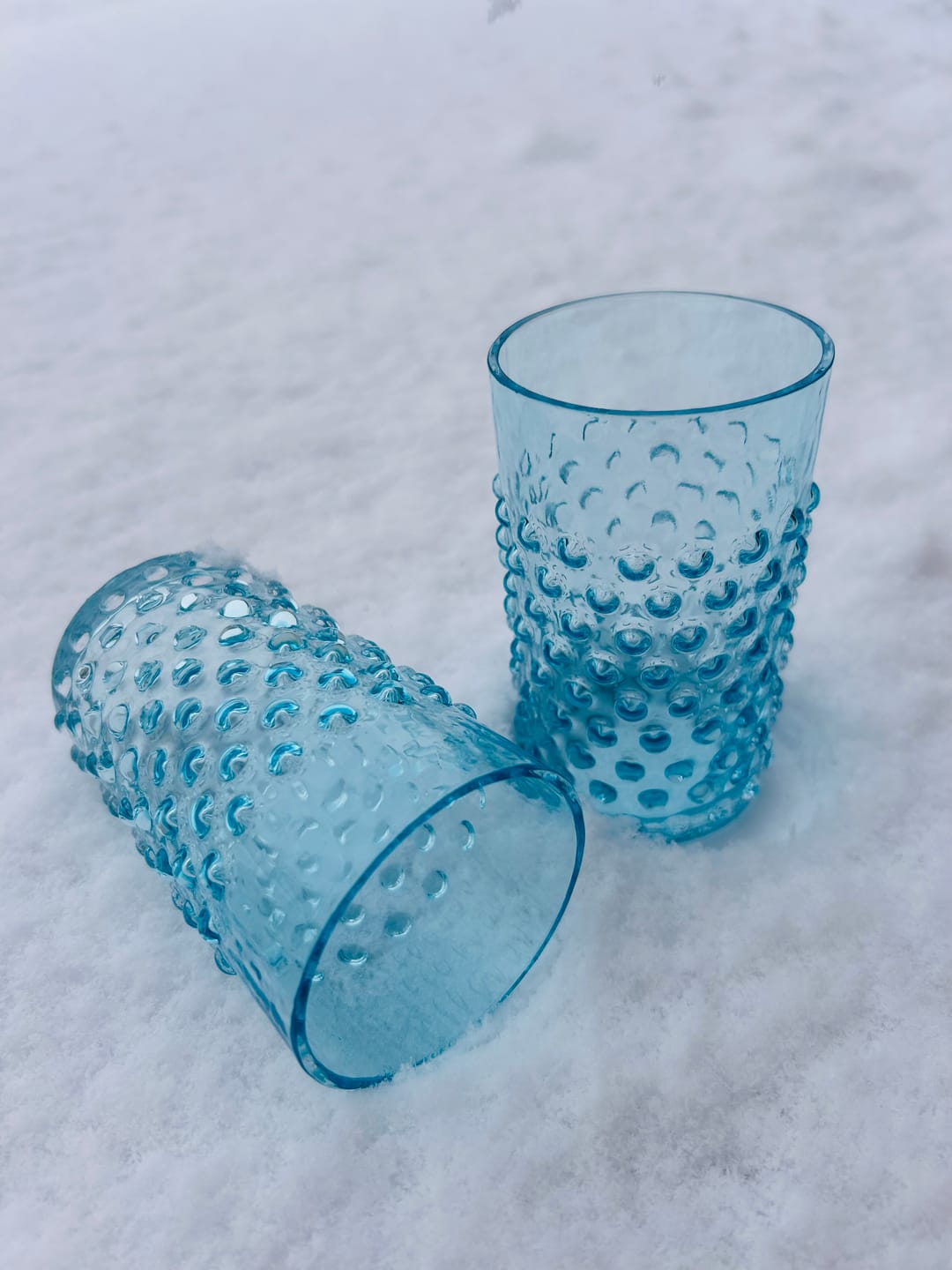 Customer photo review of Sklenice Hobnail Underlay Aquamarine