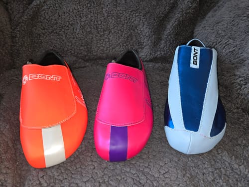 Customer photo review of MyBonts Racer Carbon Speed Skate Boots Special Edition- U Cut