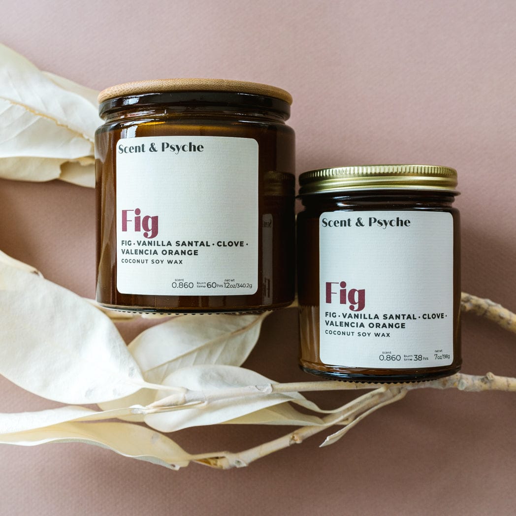 Customer photo review of Fig Scented Candle - 7oz Amber Jar