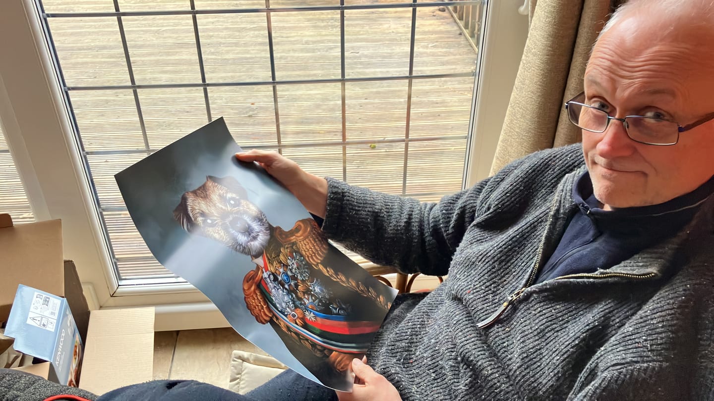 Customer photo review of The First Lieutenant: Custom Pet Portrait