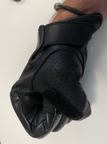 Customer photo review of Gen 2 Thumpa's | Short Cuff Summer Motorbike Gloves | Aramid + Perforated Black Leather