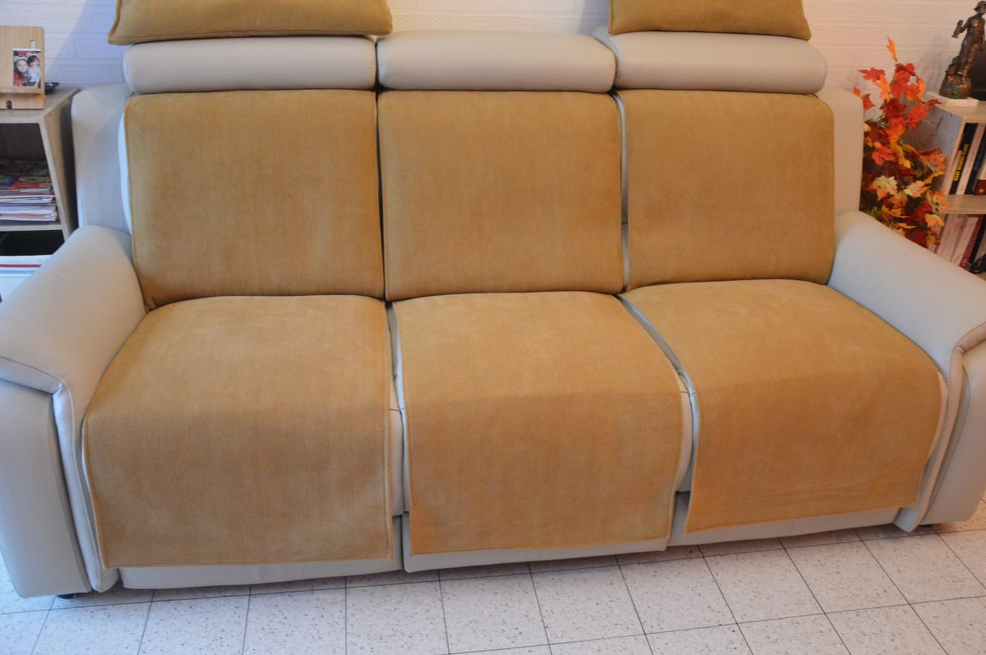 Customer photo review of Protège-Canapé Luxueux en Chenille Herringbone