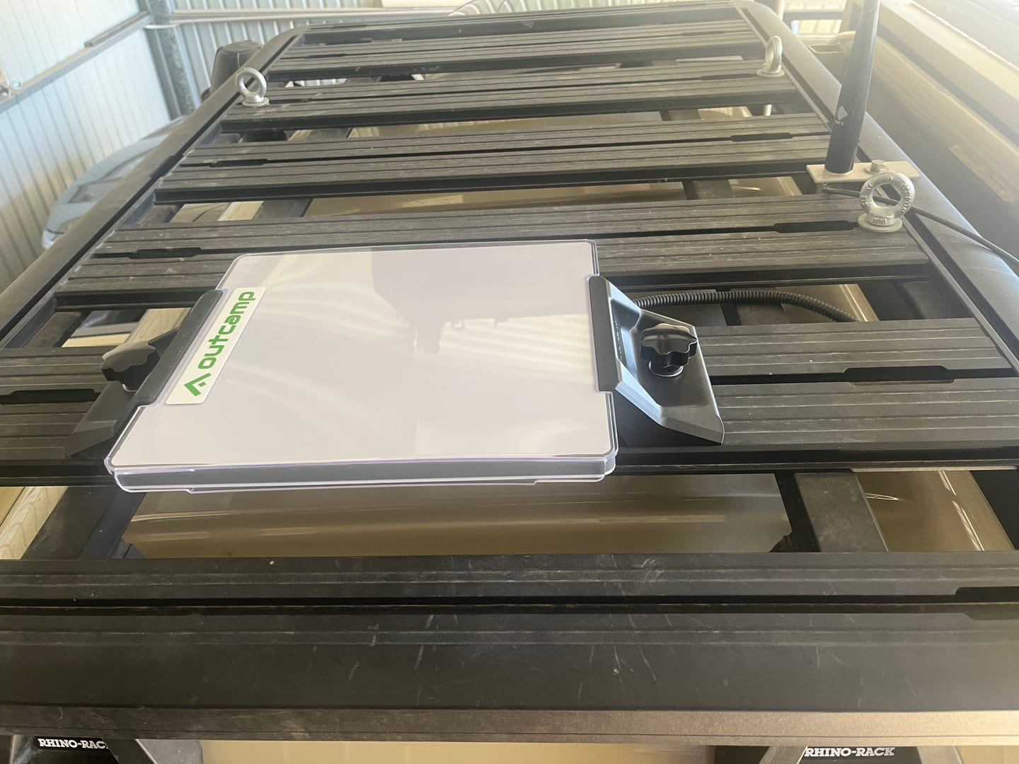 Customer photo review of Starlink Mini Roof Rack Mount