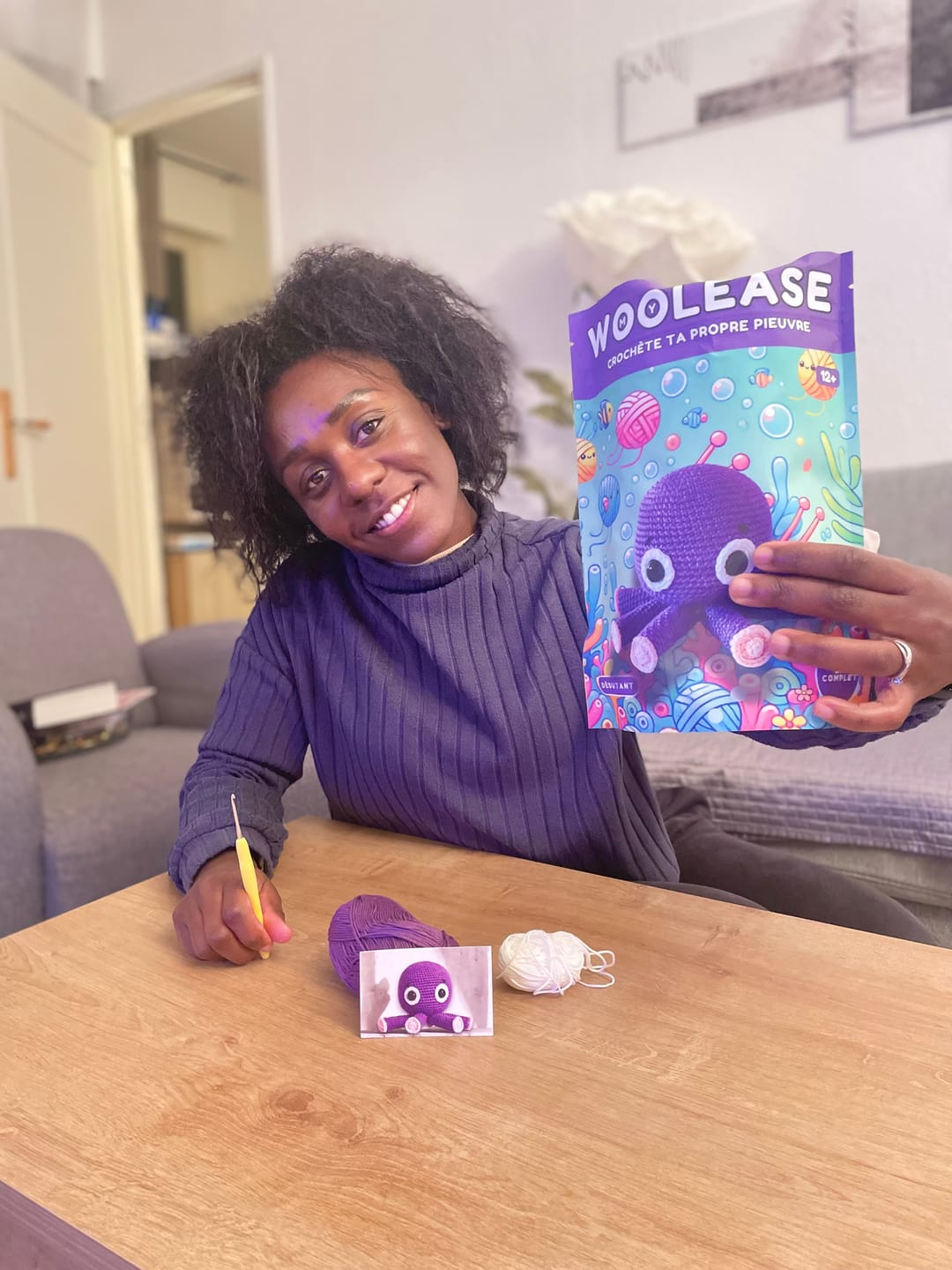 Customer photo review of Kit de crochet  Coraline la pieuvre