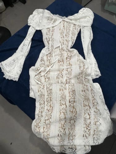 Customer photo review of Celeste Off-Shoulder Lace Dress