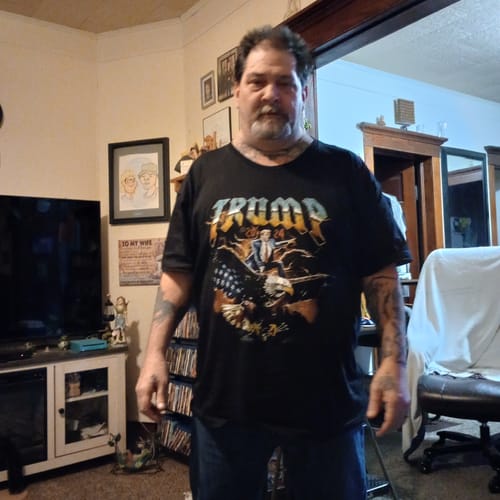 Customer photo review of Trump Metal T-Shirt
