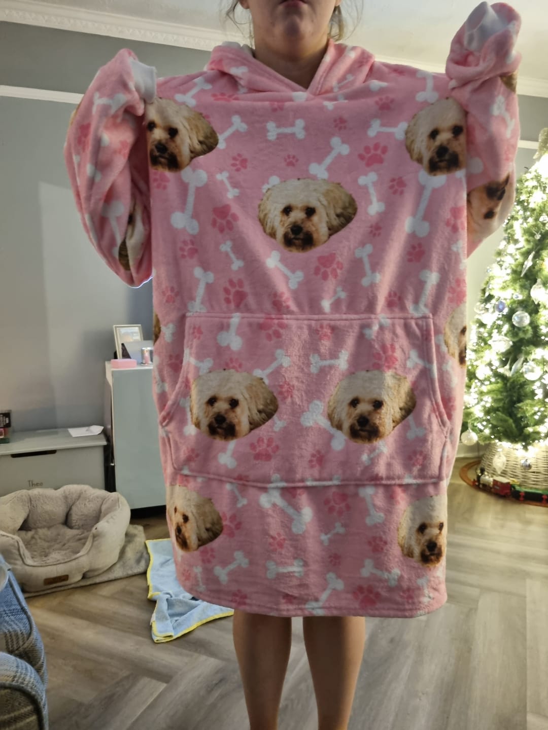 Customer photo review of Custom Dog Hoodie