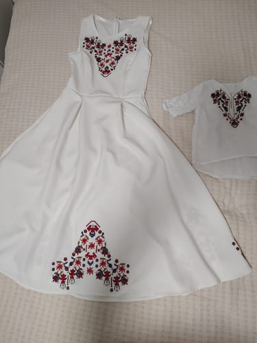 Customer photo review of Рокля със самоковска шевица