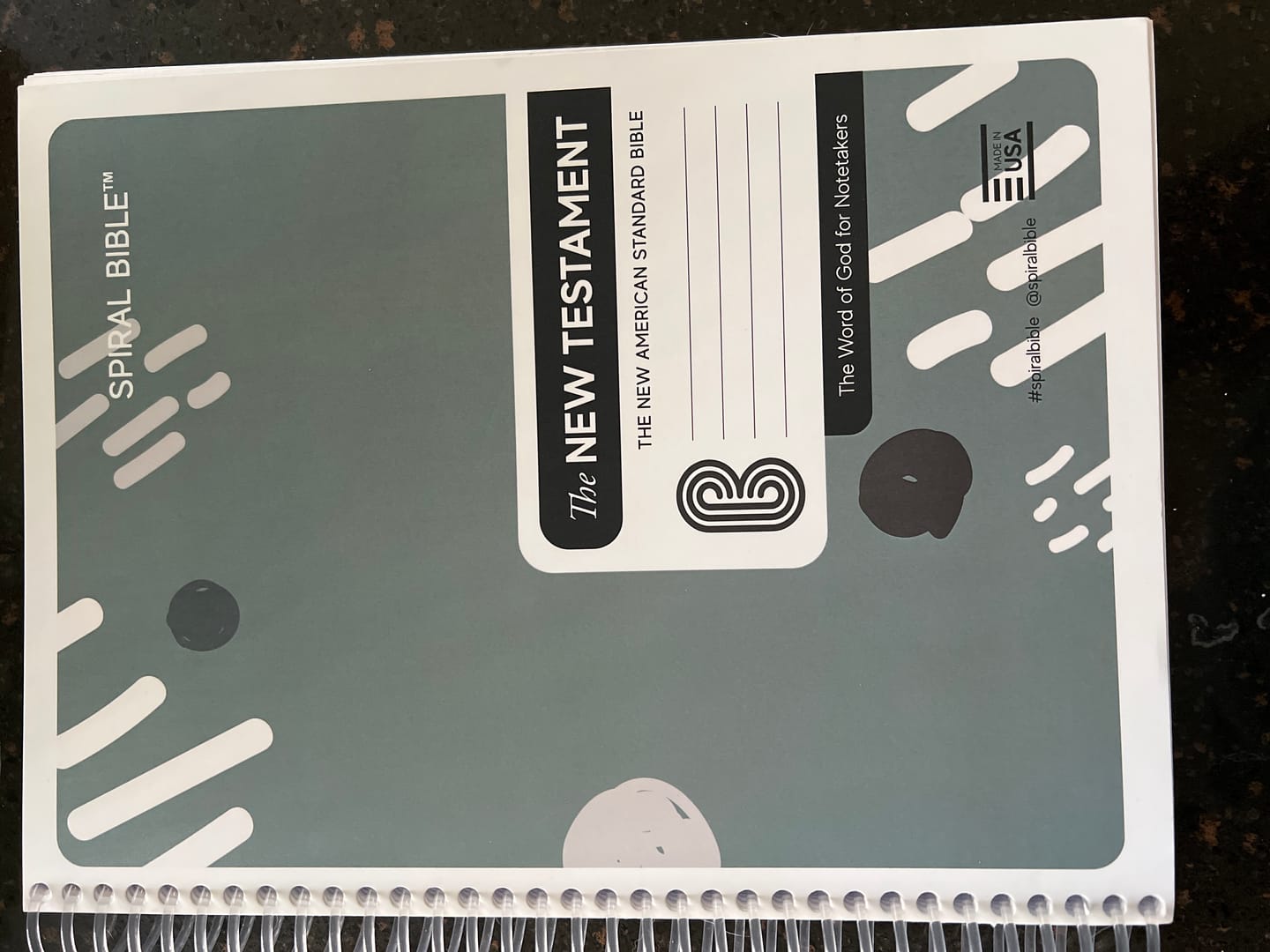 Customer photo review of Spiral Bible™ - NASB - New Testament - Flake