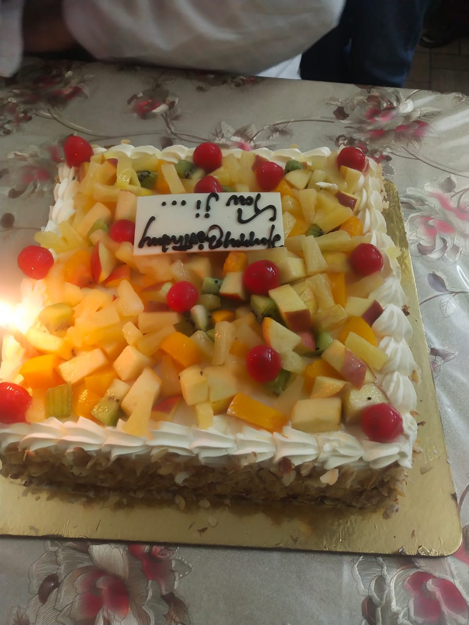 Customer photo review of Fresh Fruit Cake