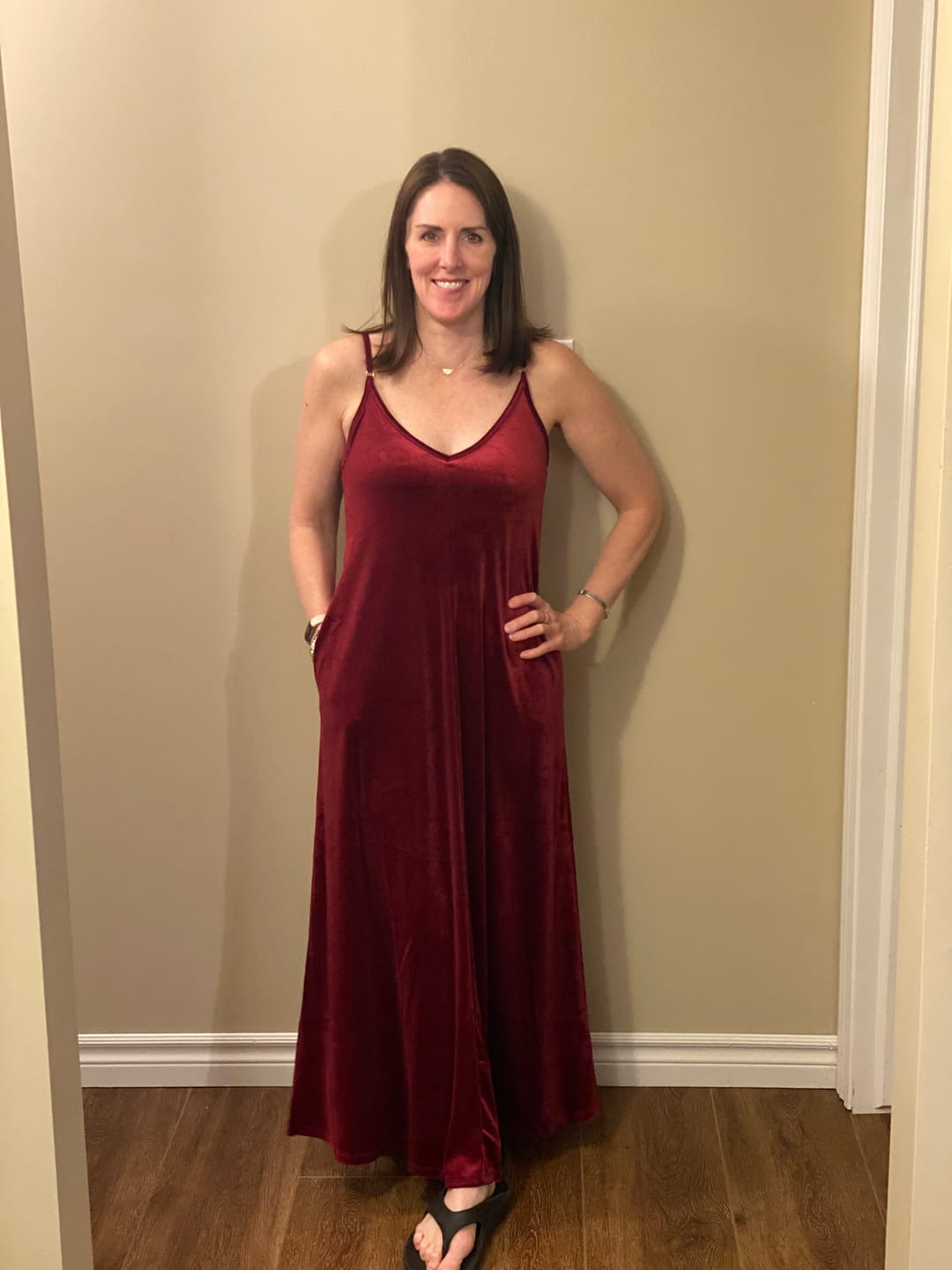 Customer photo review of Velvet Goddess Gown