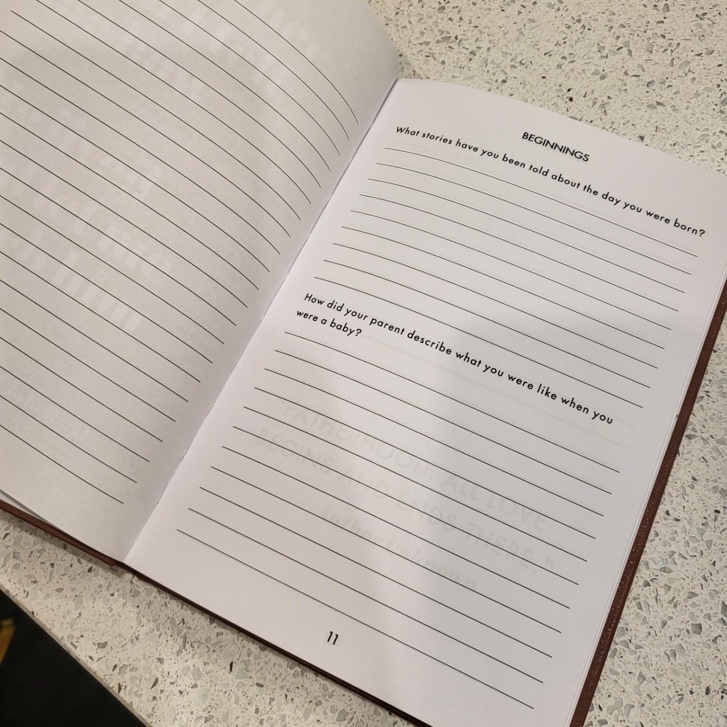 Customer photo review of Father's Memories Guided Journal *FLASH SALE*