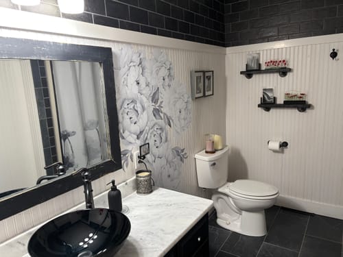 Customer photo review of Peony - Black and white