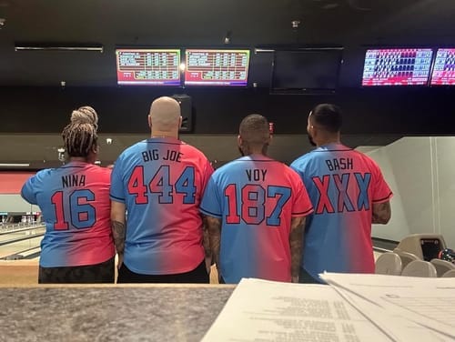 Customer photo review of Custom Mens Personalized Pinstripe Baseball Jersey Team Sport Uniforms